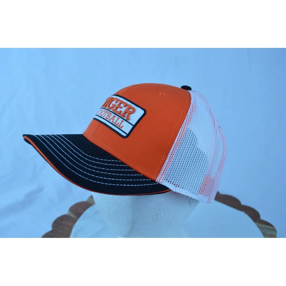 Tiger Football - Orange Trucker Hat Snapback Mesh Back Cap